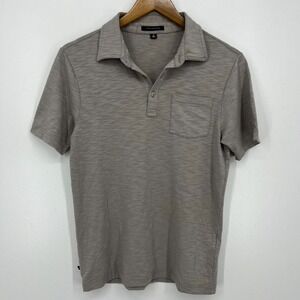 Travis‎ Mathew Polo Shirt Men's Size S Gray Pocket Cotton Blend Short Sleeve